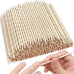 50 100 Nail Art Pusher Orange Wood Sticks Cuticle Pusher Remover Rhinestones Dotting Removal (New)
