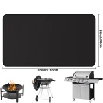 Outdoor Barbecue Pad for Protecting Wooden Floors Heat Resistant Fire Pit Mat, Flame (New)