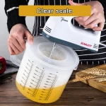 1 2.5L Large Capacity Baking Measuring Cup Scale Kitchen Mixing Bowl with Lid (New)