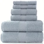 Bath Towel Washcloth Cotton Towel Solid Color Soft Absorbent Towels Multipurpose Use For (New)