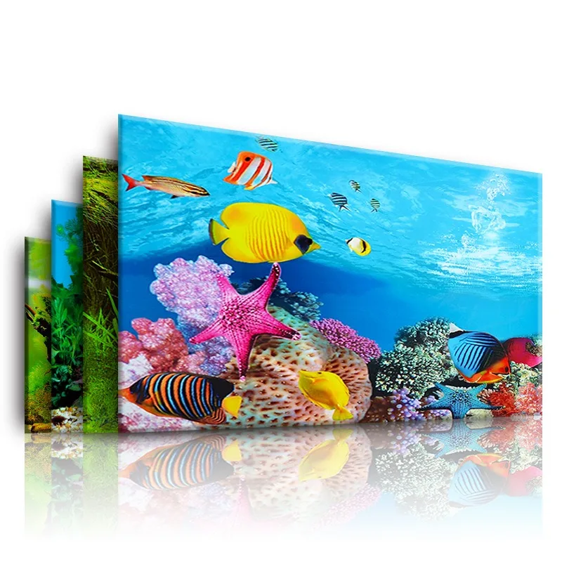 S3b8815d889a843e4935bac84dba3f8f6t Fish Tank Background High definition Image 3D Three dimensional Wallpaper Background Painting Double sided Aquarium Decoration (New) - Image 1