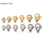 30 50 304 Stainless Steel Lobster Clasps Claw Clasps For Bracelet Necklace Chain Diy (New)