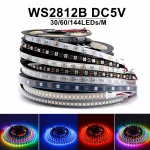 WS2812B IC Independent Control DC5V Led Lights RGB Led Strip Light IP65 IP68 (New)