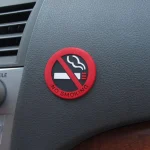 No Smoking Car Stickers Styling Round Red Sign Vinyl Sticker For Auto Motorcycle (New)