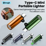 Type C Mini Cigarette Lighter Blow to Ignite Auto Shut Off Outdoor Safety USB C Mobile (New)
