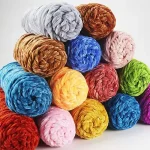 Thick Chenille Velvet Yarn 100g Roll Super Plush Wool for Knitted Crochet Baby Blankets (New)