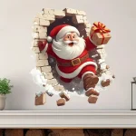 1 Santa Claus Wall Decal   Removable Christmas Sticker, Suitable for Living Room (New)