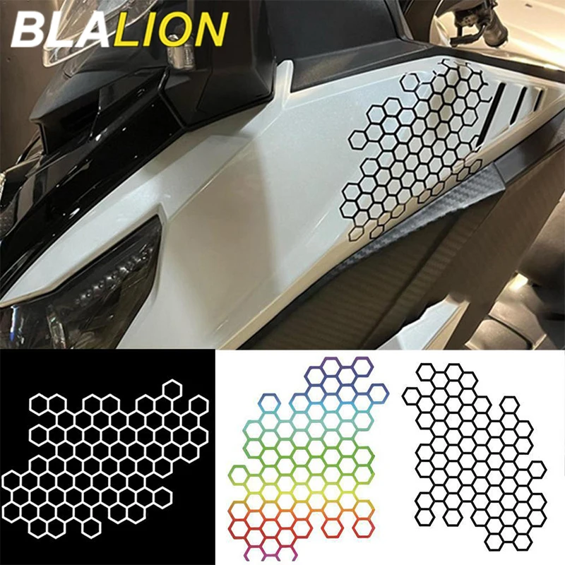 S3d1ffd93d455481d9f65d2f7d695af4dm BLALION Motorcycle Sticker Honeycomb Helmet Decals Stickers Car Refit Creative Body Decoration Decals (New) - Image 1