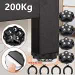 4 Brake operated Self Adhesive Caster,Heavy Duty 5 Beads Load bearing,Universal 360Â° Rotating Wheel,No Noise (New)