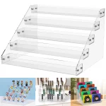 4 5 Layers Acrylic Display Stand Transparent Multi purpose Organizer Shelf for Makeup Perfume Doll Figures (New)