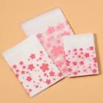 100 Plastic Packing Bags Flower Self Adhesive Bags OPP Pouches for Jewelry Gifts Biscuits (New)
