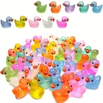 30 60 100 Luminous Mini Duck Micro Landscape Access Miniature Figurines Fairy Home Decoration Glow (New)