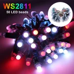 6m 50 Beads Full Color RGB WS2811 IC 12mm Pixels Digital Addressable 5V (New)