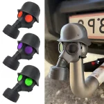 Trailer Hitch Cover With Steel Helmet And Gas Mask 3D Printed Trailer Hitch (New)