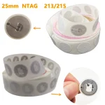10pcs/ 50pcs /100pcs Ntag215 NFC Tag 13.56MHz ISO14443A Sticker Ntag 215 Phone Available RFID Adhesive Label RFID Tags Stickers (New)