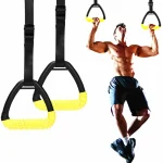 Gymnastic Rings Pull up Handle Rings with Adjustable Straps for Chlidren Adult Home (New)