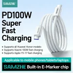 SAMZHE 100W USB Type C To USB C Cable For (New)