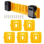 1 2 5 Battery Holder Storage Rack for Dewalt 18V 20V Li ion Battery DCB203 DCB205,Wall (New)