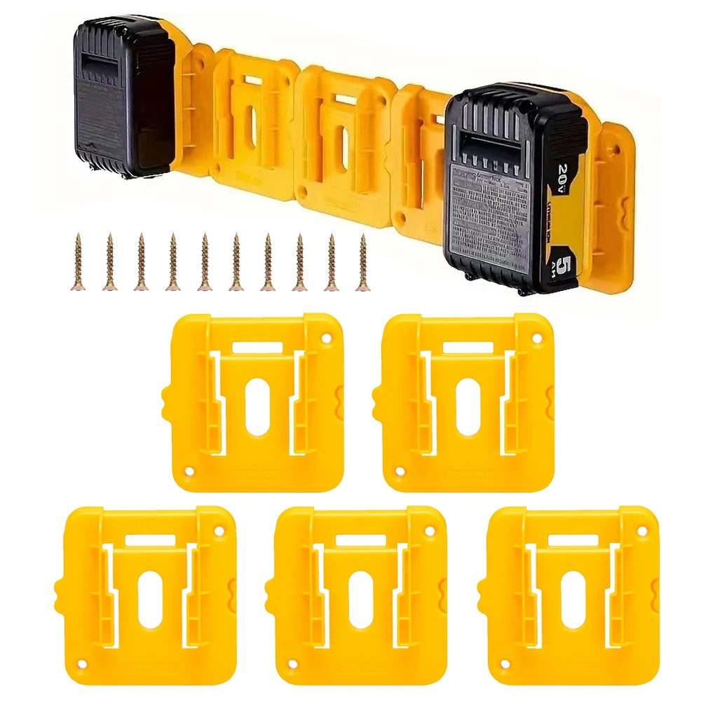 S3f1c04bf33594535a6cc199e822abdceD 1 2 5 Battery Holder Storage Rack for Dewalt 18V 20V Li ion Battery DCB203 DCB205,Wall (New) - Image 1