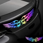 DIY Angel Wings Reflective Car Stickers Decor Moto Helmet Motorcycle Auto Body Windshield (New)