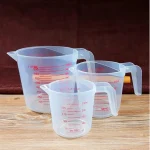 3 Kits Baking Liquid Measuring Cups PVC Scale Cup Plastic Measuring Volume Beaker (New)