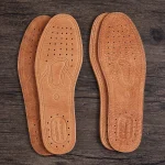 1 Pair Cowhide Insoles For Shoes Men Comfortable Deodorant Casual leather Insole Feet (New)