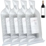 4 Set Wine Bottle Bags Reusable Wine Bottle Protector Bags Double Layered Protection Wine Bottle (New)
