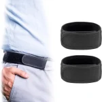 2 1 Buckle Free Waist Belts Mens Ultra soft No Buckle Elastic Belts Fashion (New)