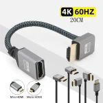 4K60Hz HDMI Compatible Male To Female Extension Cable Micro Mini HDMI Compatible adapter Extender Wire Cord (New)