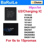 IC U2 Charging 10pcs U2 USB IC Chip for iphone 11 12 13 Pro Max X XS 7 8 Plus 1616A0 1614A1 1612A1 610A3B 1610A3 SN2600B1 SN2611A0 Charging IC (New)