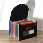 13 25 Pockets Accordian File Folder Expanding File Organizer Filing Box Portable Colorful Paper Bill Receipt Document (New)