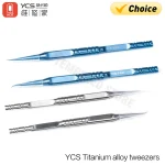 YCS Precision Titanium Alloy Tweezers Professional Repair Fingerprint Fly Line (New)