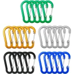 5 10 12 Carabiner Clips Mini Aluminum Alloy Keychain Carabiner Clip D Rings Outdoor Camping (New)