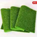 3 pieces of fairy garden grass, toy house decoration micro artificial craft grass, (New)