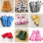 Winter Warm Soft Indoor Floor Slippers Women Men Shoes Paw Funny Animal Christmas (New)