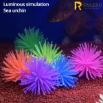 Luminous Simulation Sea Anemone Sea Urchin Silicone Color Coral Plant Aquarium Fish Tank (New)