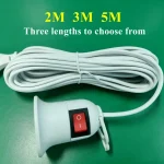 2m 3m 5m Extended Length E27 Lamp Holder Cord with Switch EU US Plug Portable Socket (New)