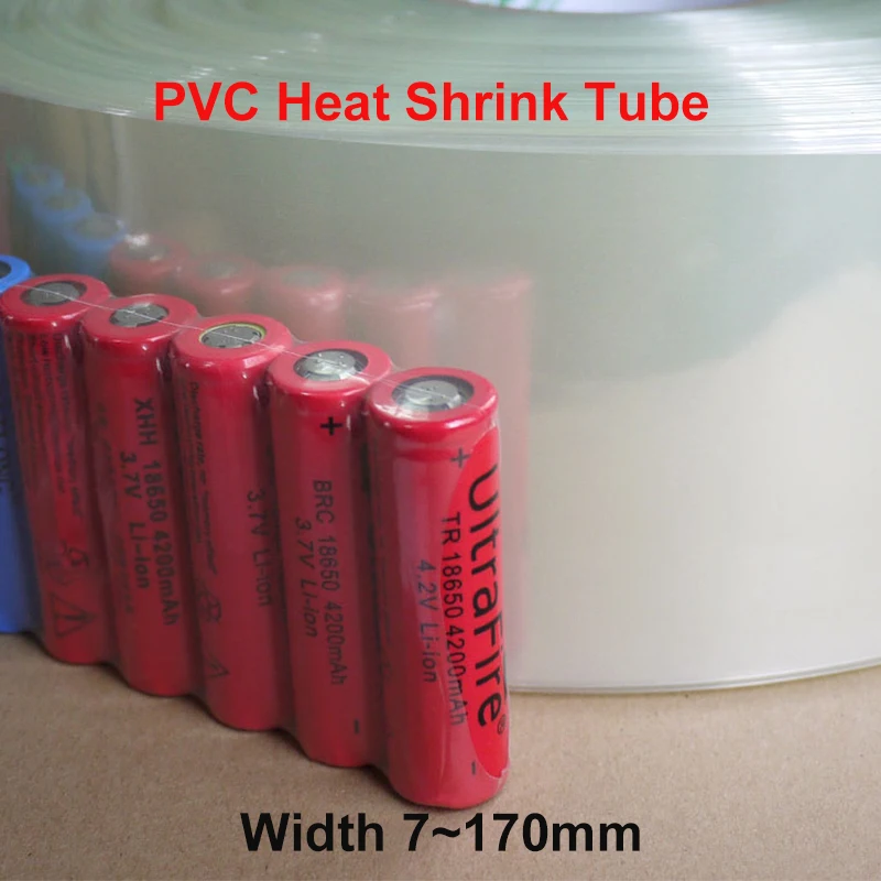 S434ed140a04447a0ac3170a7662b1680N.webp Battery Wrap PVC 2/5/10/20M Transparent PVC Heat Shrink Tube Pack Dia 7~170mm Insulated (New) - Image 1