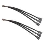 10.5 Inch 3 Way 4 Pin PWM Fan Splitter Cable For Computer ATX (New)