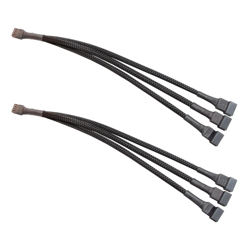 S435311c541b14081a164cf0f587a5e2aC 10.5 Inch 3 Way 4 Pin PWM Fan Splitter Cable For Computer ATX (New) - Image 1