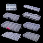6 32 Compartments Plastic Storage Box Organizer Jewelry Container with Dividers for Beads Art (New)