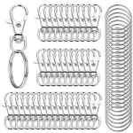 20  Keychain Hook with Key Ring Keychain Clip Hook with Flat Ring (New)