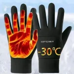 Autumn and Winter Touchscreen Mens and Womens Warm Gloves Plush Outdoor Sports Windproof (New)