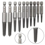 5 10 Hex Shank Broken Head Screw Extractor Set   Electric Drill Tool Kit (New)