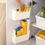 Non Perforated Cling Film Rack Inside Cabinet Wall Shelf Shelves Spice Rack Dish (New)