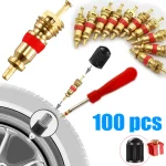 Copper Valve Core Car Motorcycle Bike Tire Valve Core American US Vacuum Tyre Valve (New)
