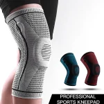 46024  Knee Pads Strap Patella Medial Support Meniscus Silicone Compression Protection Sport (New)