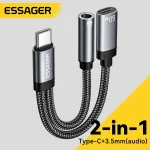 ESSAGER 2 in 1 Type-C Audio Charger Adapter PD 60W (New)