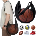 Anti Tear Mesh Single Ball Bag Fits Size 7 Basketball Soccer Volleyball Crossbody Carrier (New)
