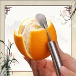Stainless Steel Orange Peeler Citrus Peeler Tool with Comfortable Handle Fruit Slicer Cutter (New)